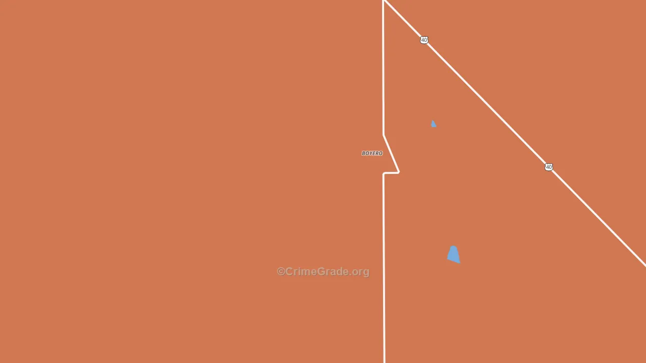 Boyero, CO Map of Murder Rates