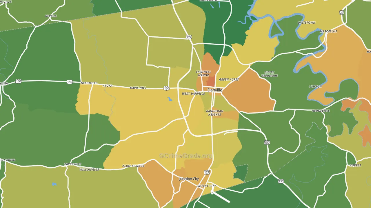 Boyle County, KY Map of Murder Rates