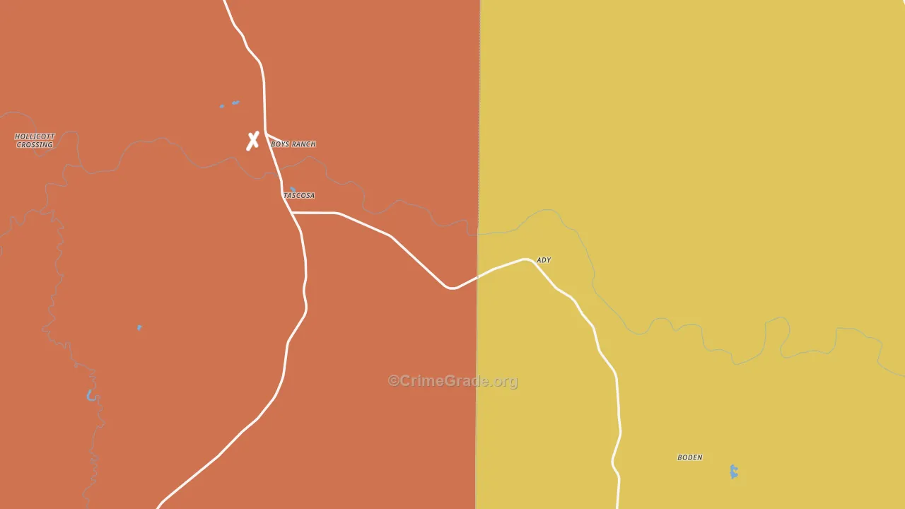 Boys Ranch, TX Map of Murder Rates