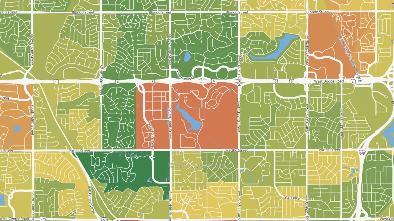 Boys Town, NE Map of Murder Rates