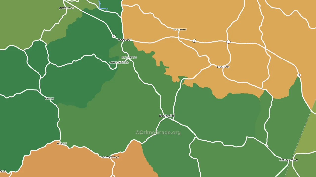 Bracken County, KY Map of Murder Rates