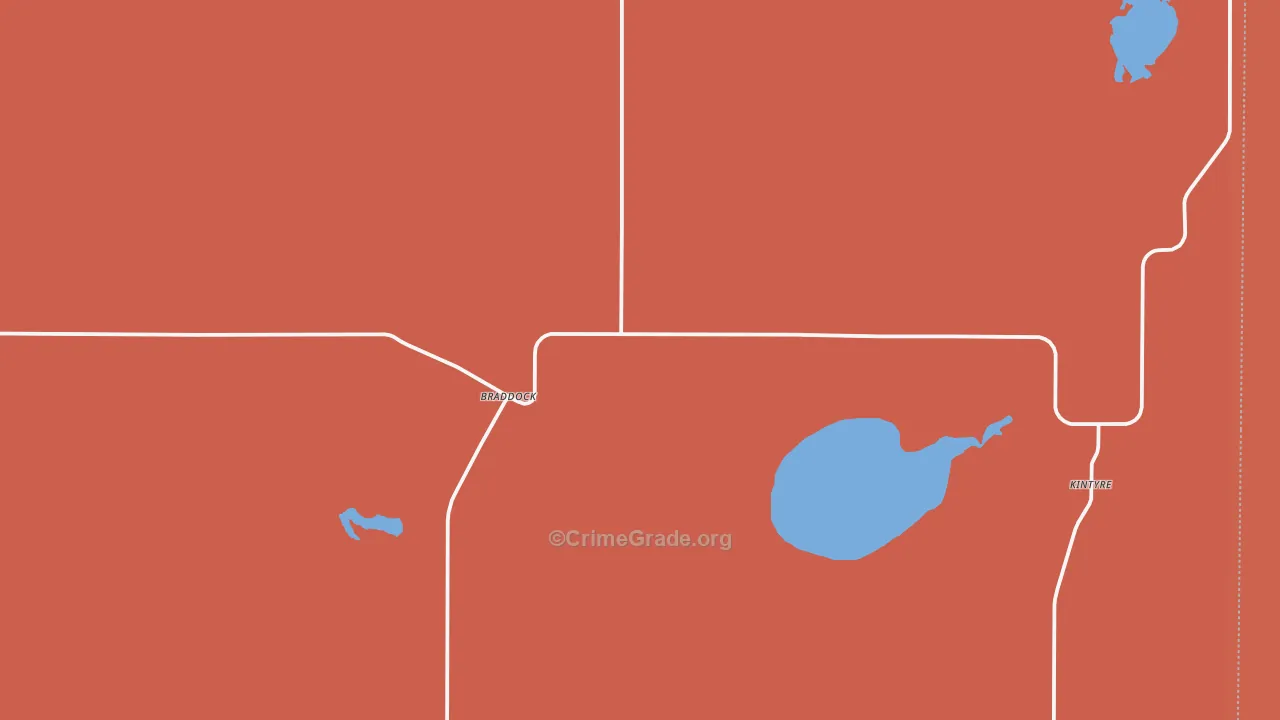Braddock, ND Map of Murder Rates