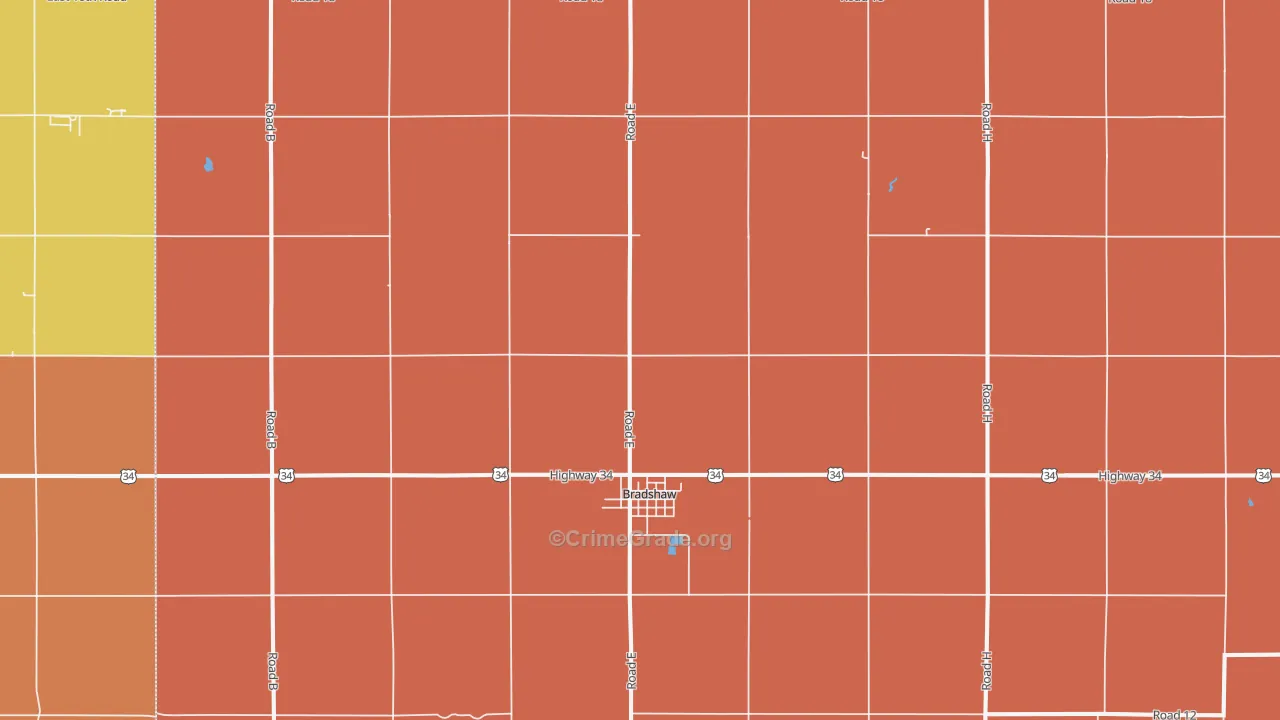 Bradshaw, NE Map of Murder Rates