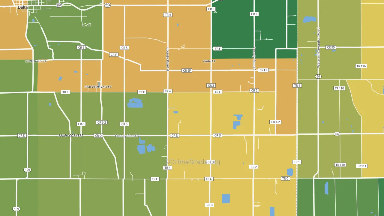 Brailey, OH Map of Murder Rates