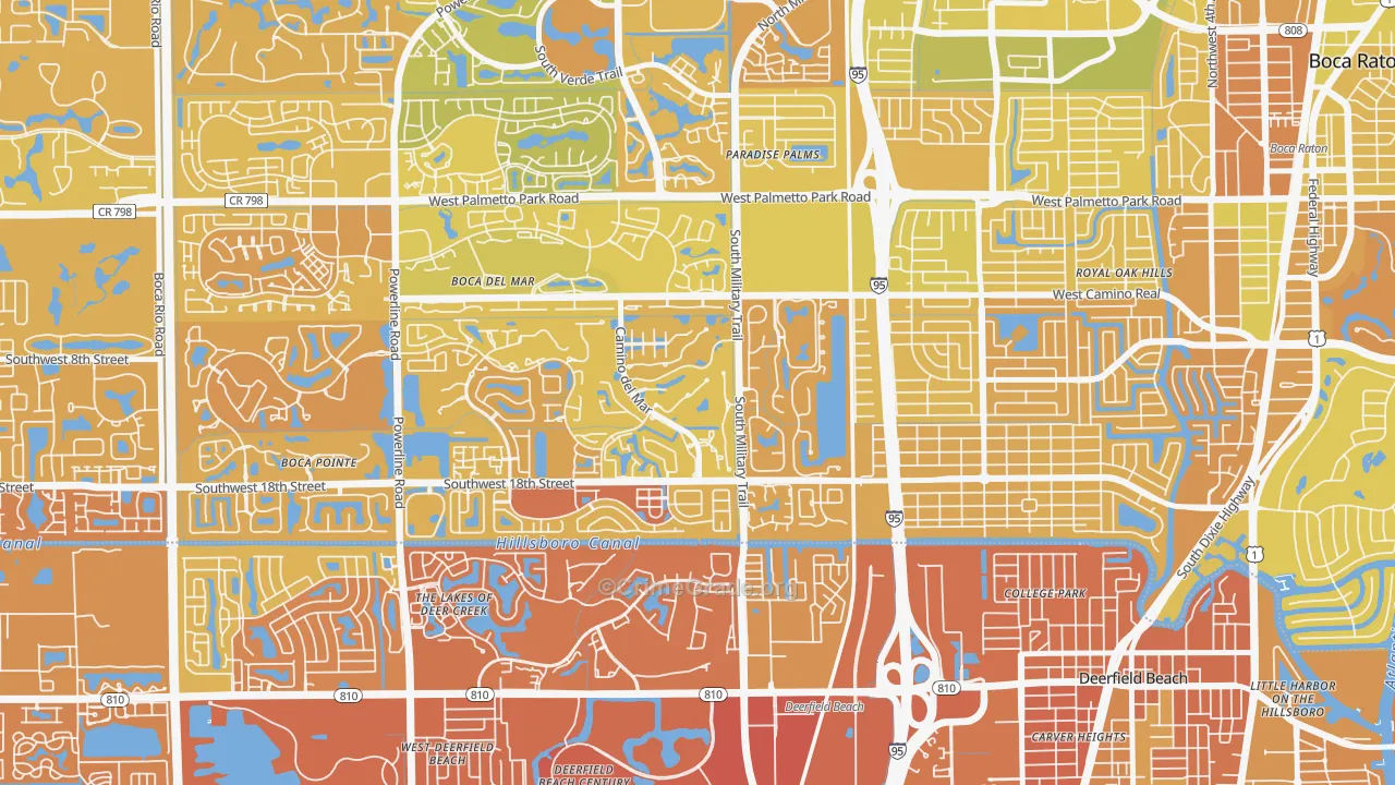 Bramalea, Boca Raton, FL Map of Murder Rates