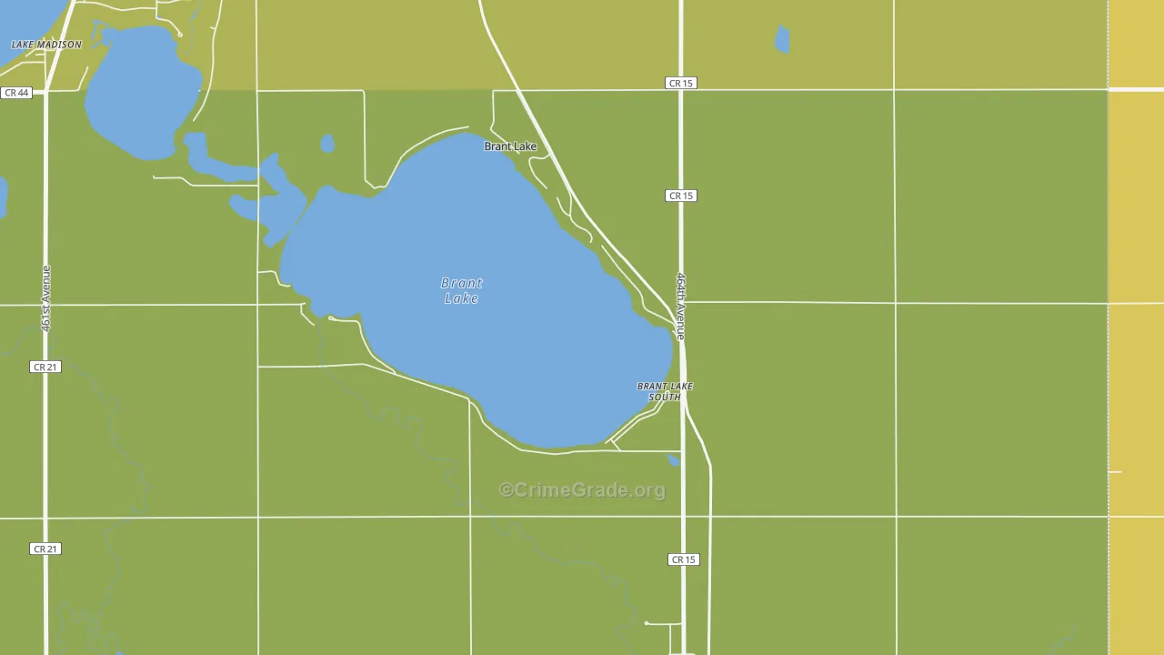 Brant Lake, SD Map of Murder Rates
