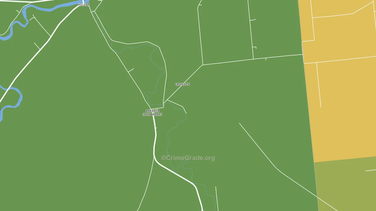 Brasher Iron Works, NY Map of Murder Rates