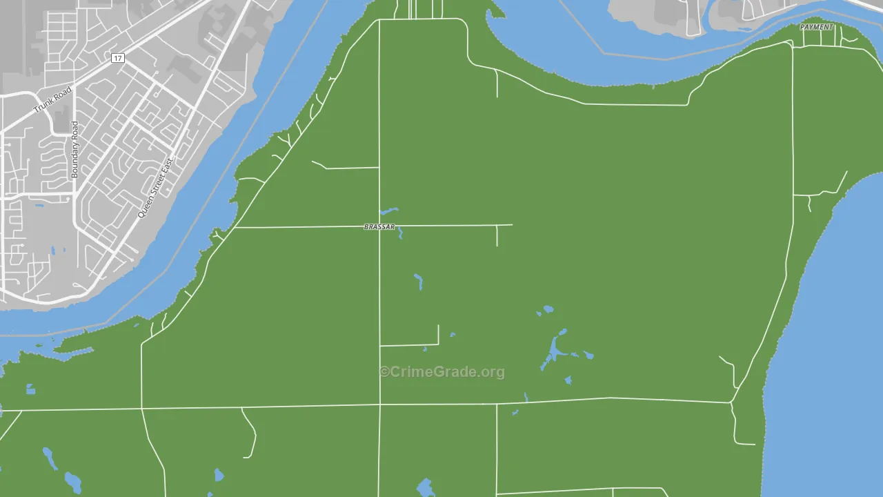 Brassar, MI Map of Murder Rates