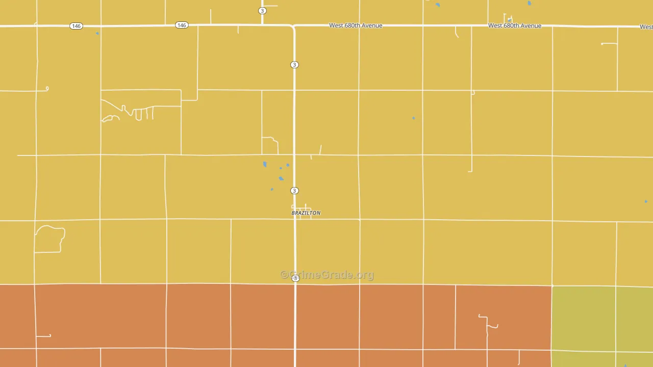 Brazilton, KS Map of Murder Rates