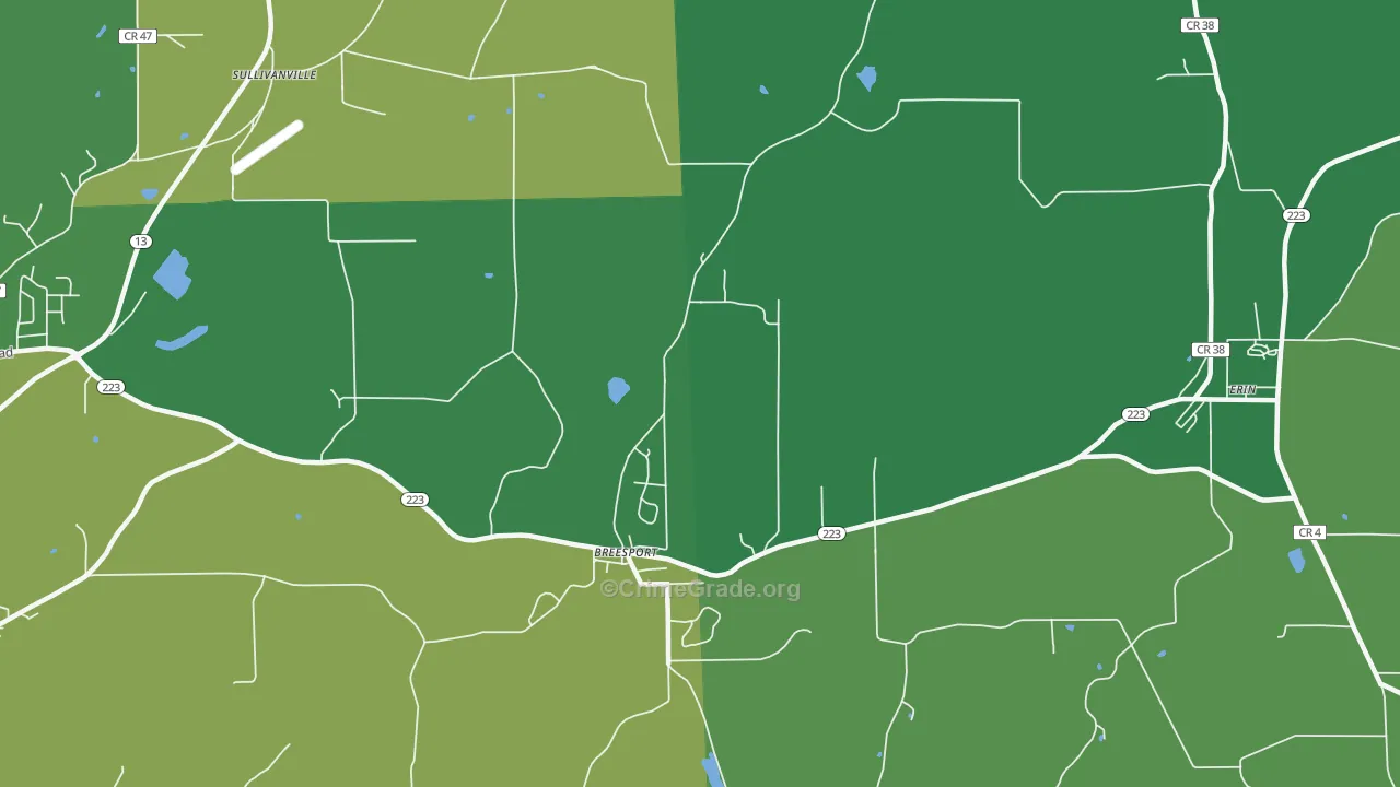Breesport, NY Map of Murder Rates