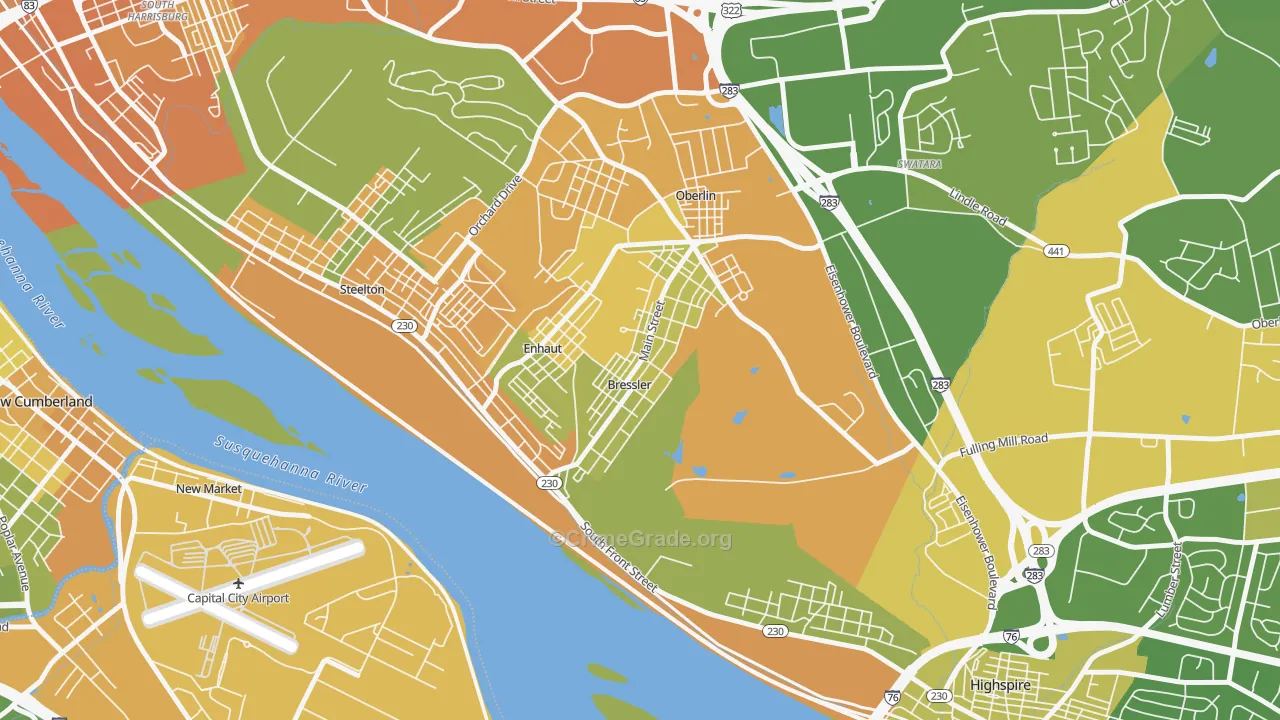 Bressler, PA Map of Murder Rates