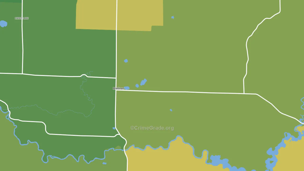 Brethren, MI Map of Murder Rates