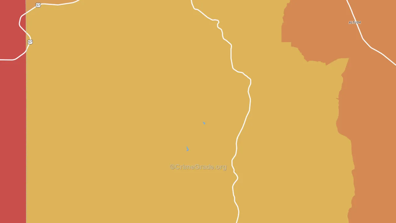 Brewster County, TX Map of Murder Rates