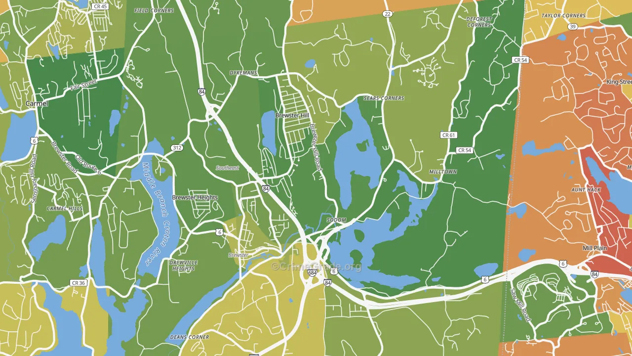 Brewster, NY Map of Murder Rates