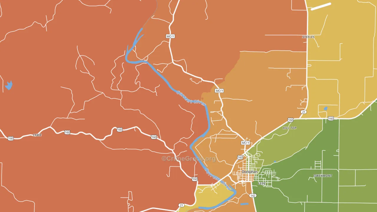 Briar, MO Map of Murder Rates