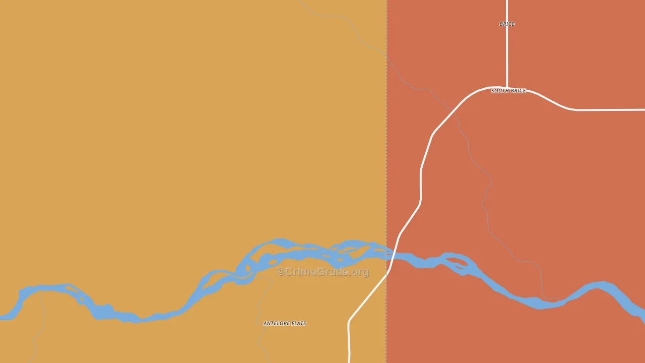 Brice, TX Map of Murder Rates