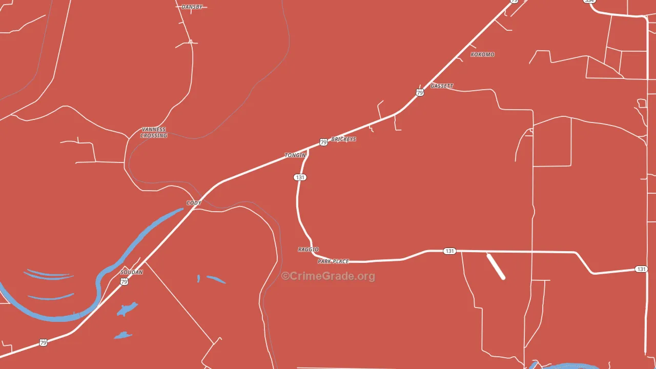 Brickeys, AR Map of Murder Rates
