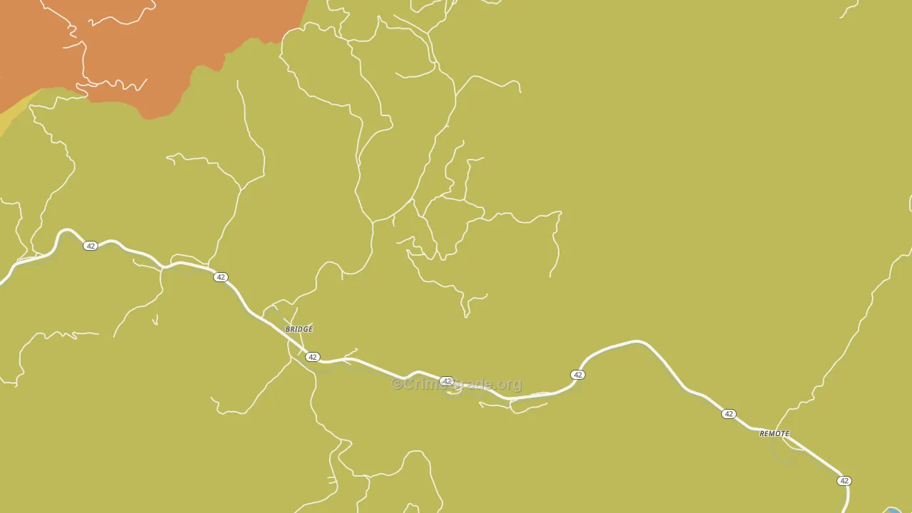 Bridge, OR Map of Murder Rates