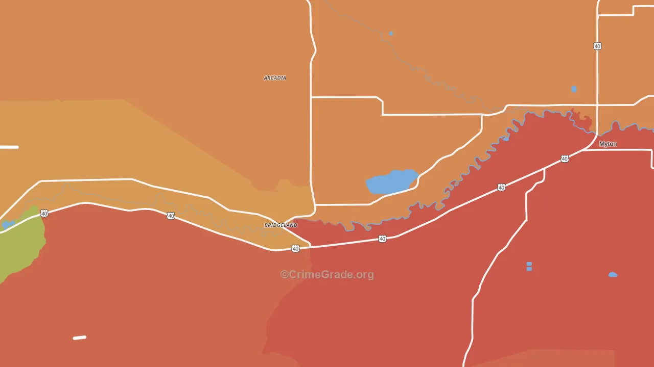 Bridgeland, UT Map of Murder Rates