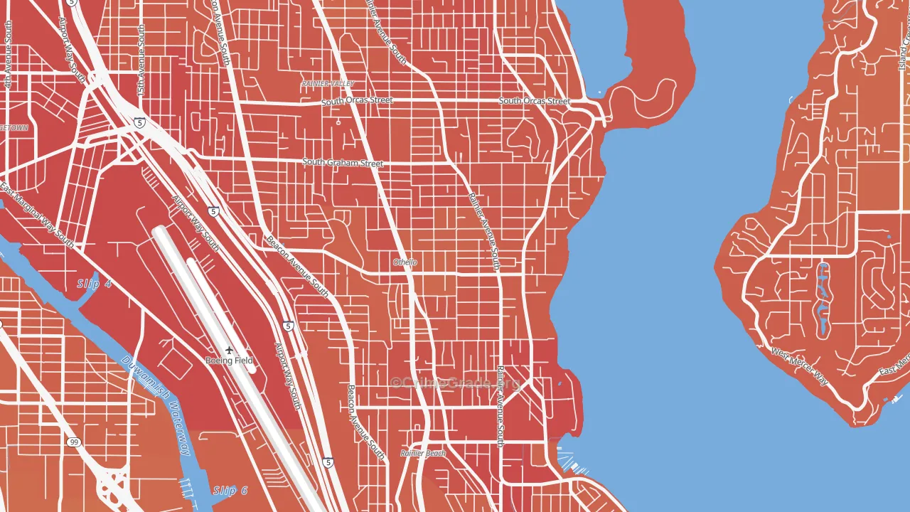 Brighton, Seattle, WA Map of Murder Rates