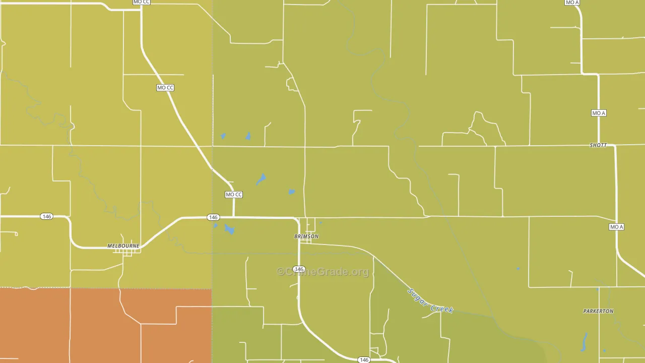 Brimson, MO Map of Murder Rates