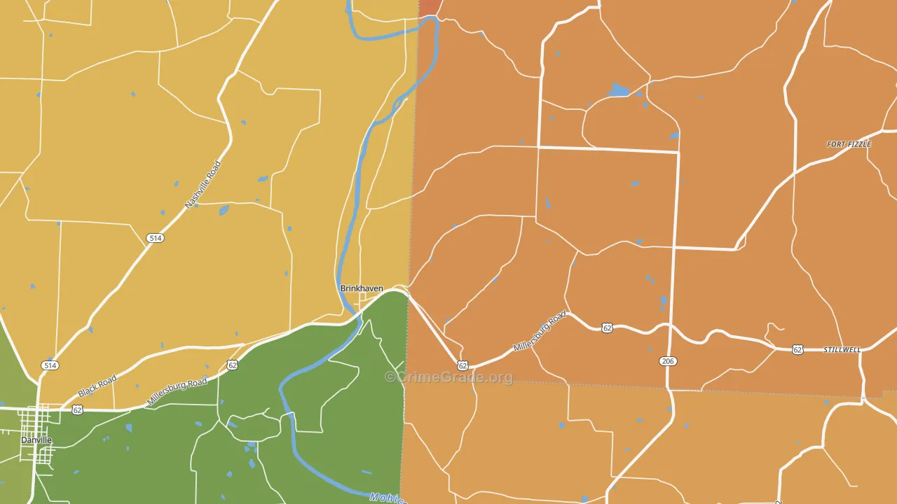 Brinkhaven, OH Map of Murder Rates