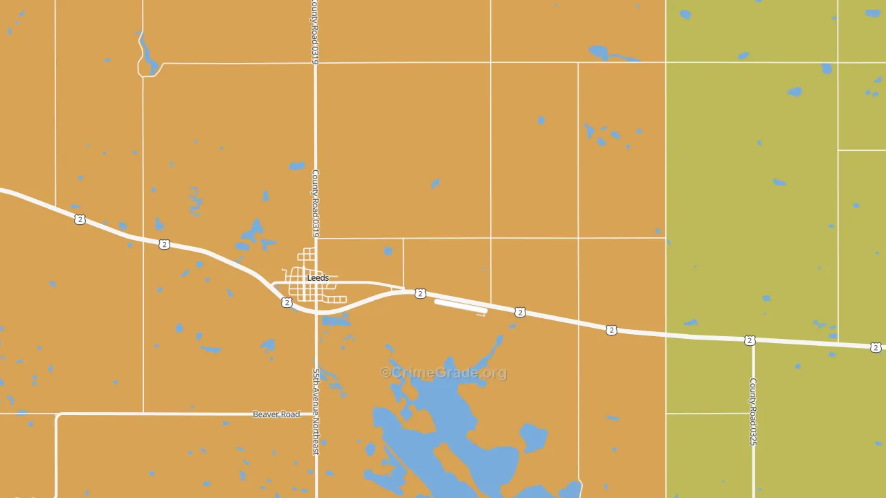 Brinsmade, ND Map of Murder Rates