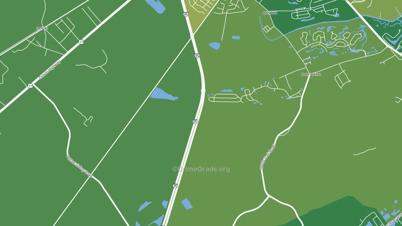 Brisbon, GA Map of Murder Rates