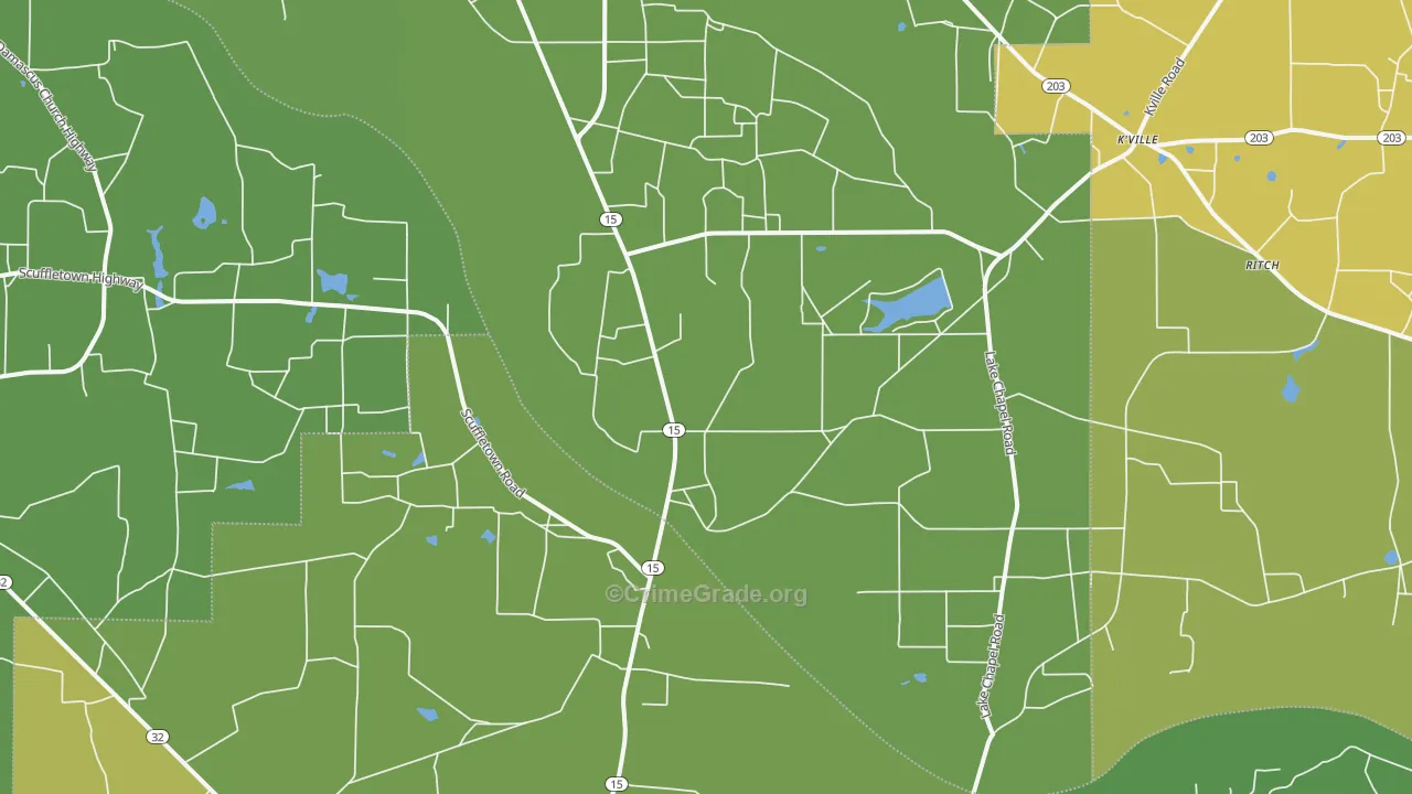 Bristol, GA Map of Murder Rates