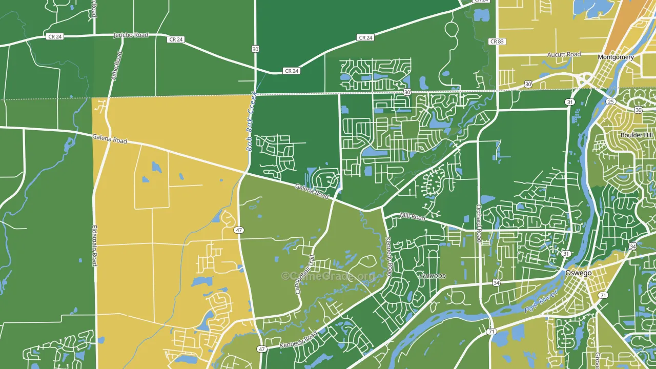 Bristol, IL Map of Murder Rates