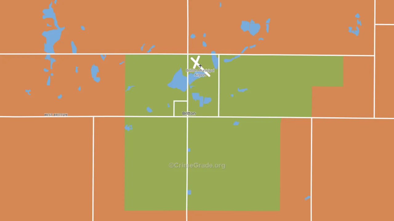 Britton, SD Map of Murder Rates
