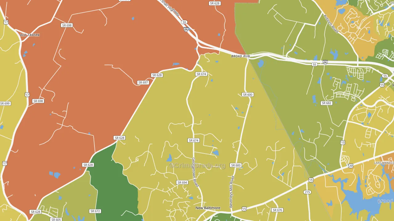 Broad Run, VA Map of Murder Rates