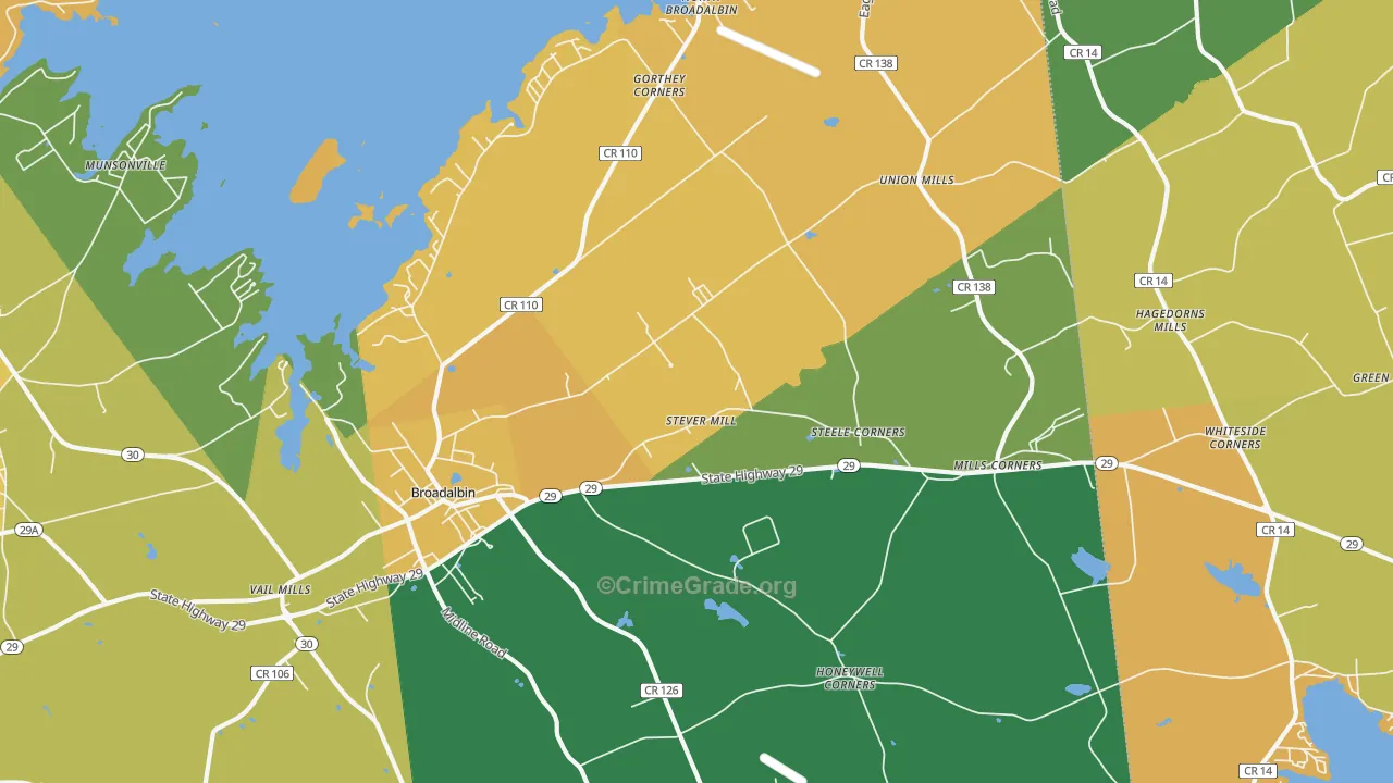 Broadalbin, NY Map of Murder Rates