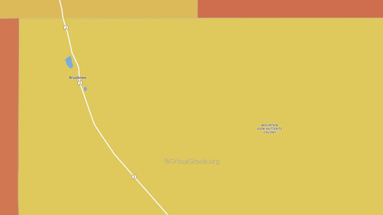 Broadview, MT Map of Murder Rates