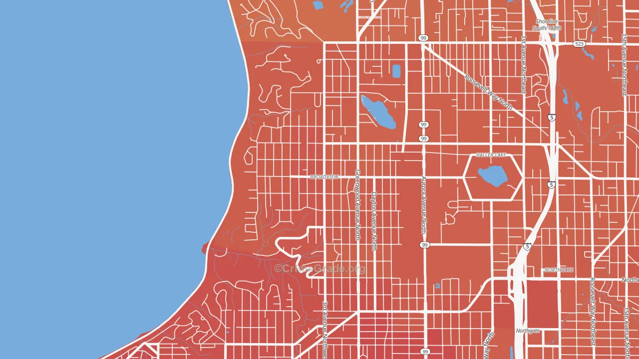 Broadview, Seattle, WA Map of Murder Rates