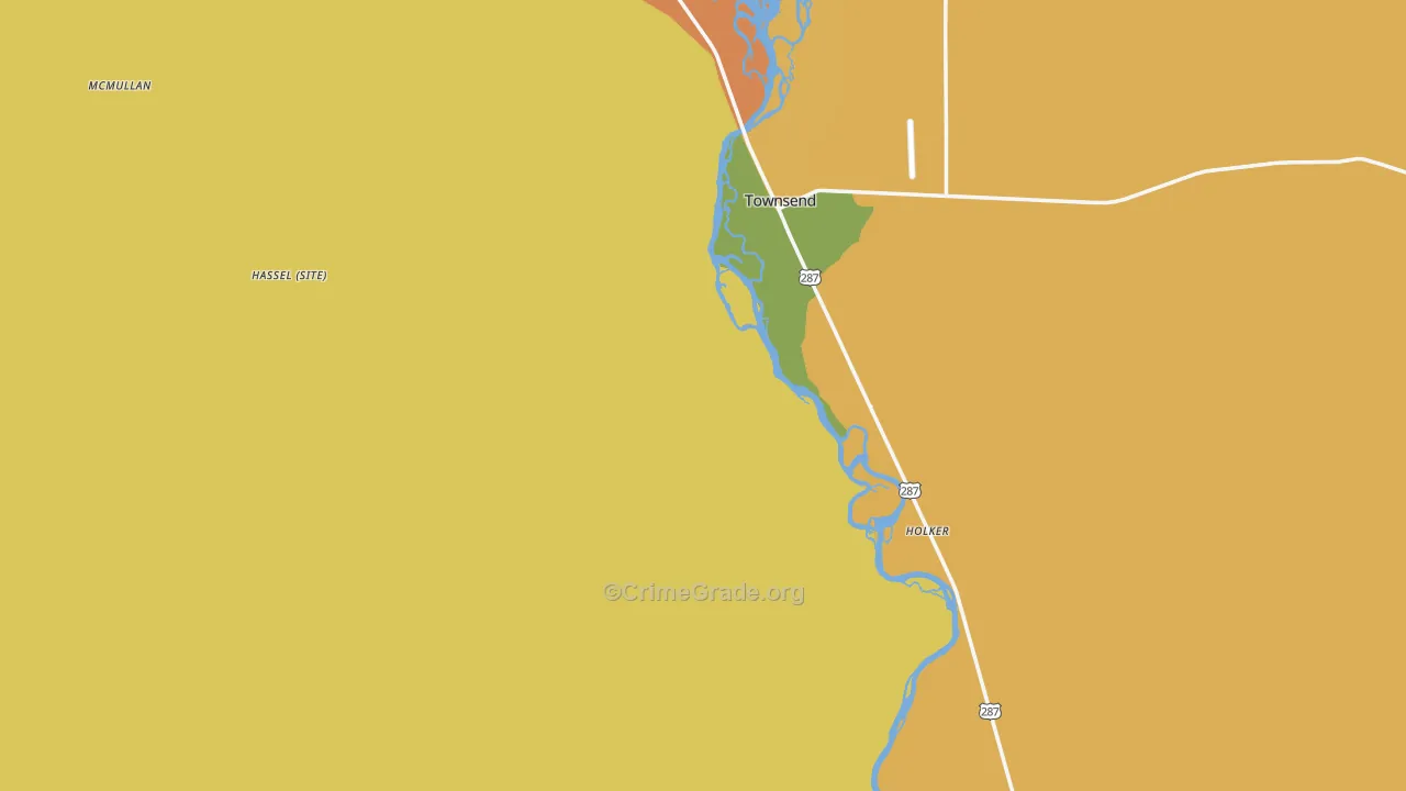 Broadwater County, MT Map of Murder Rates