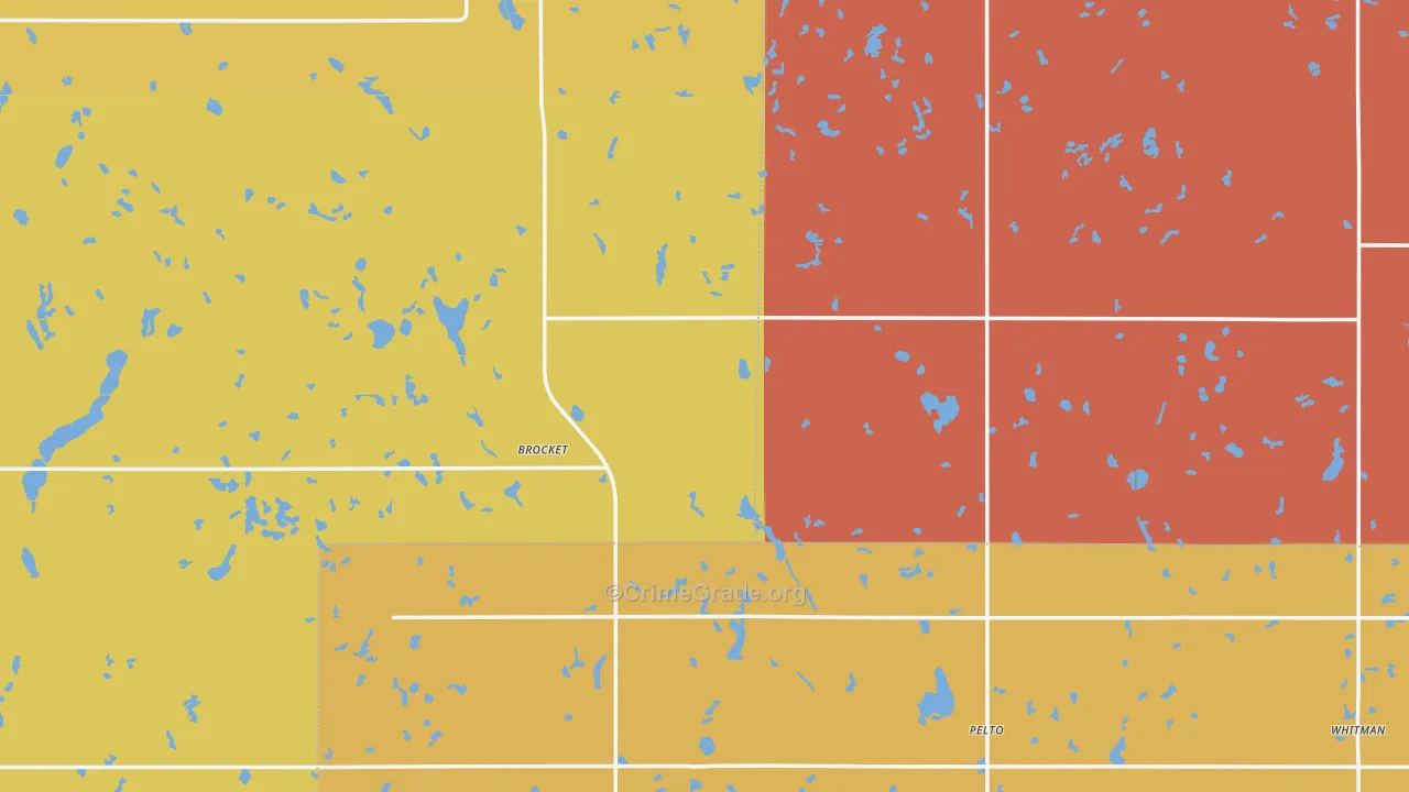 Brocket, ND Map of Murder Rates