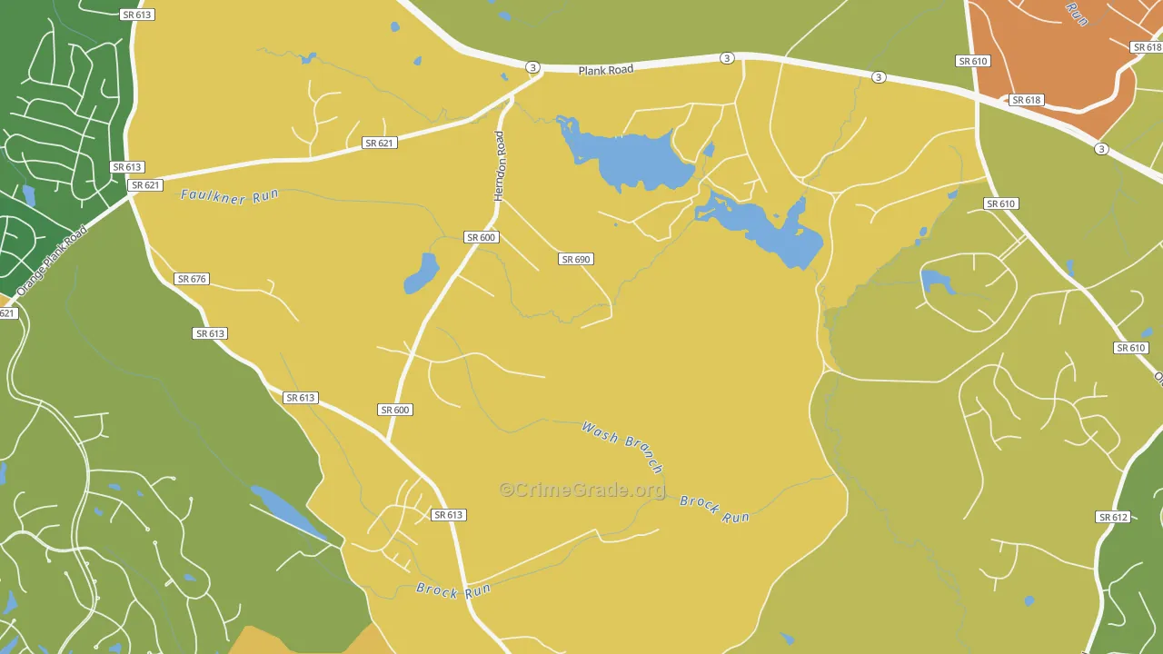 Brockroad, VA Map of Murder Rates