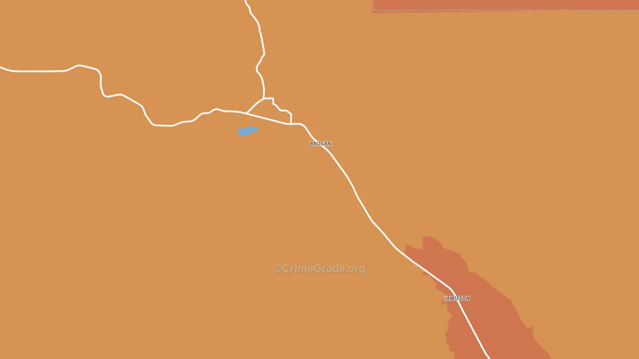 Brogan, OR Map of Murder Rates