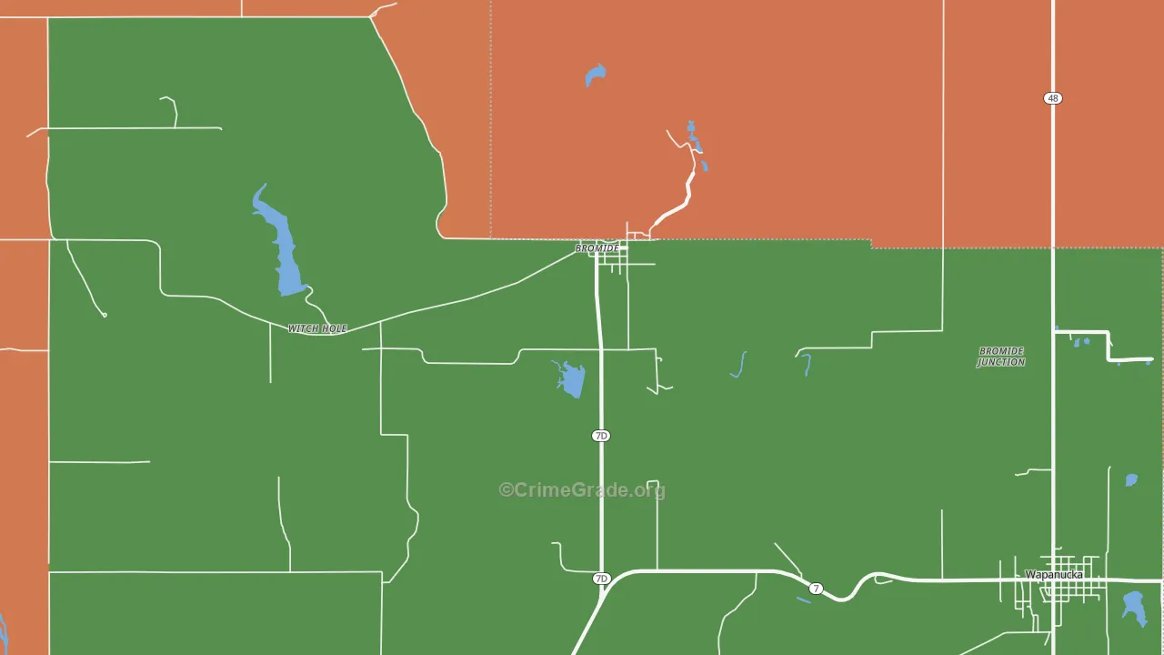 Bromide, OK Map of Murder Rates