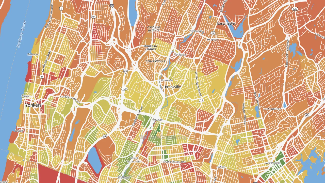 Bronxville, NY Map of Murder Rates