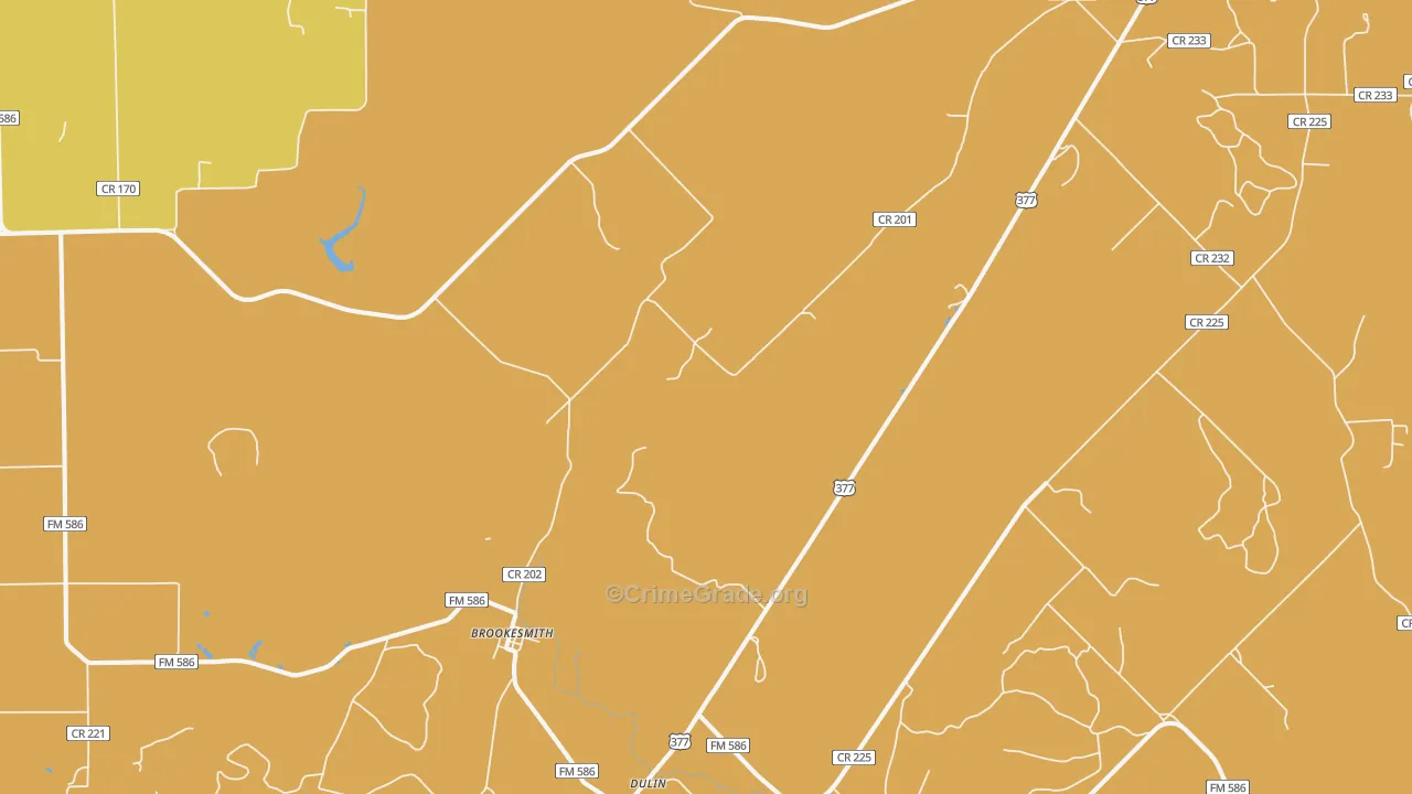 Brookesmith, TX Map of Murder Rates