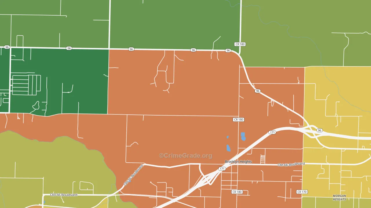 Brooklyn Heights, MO Map of Murder Rates