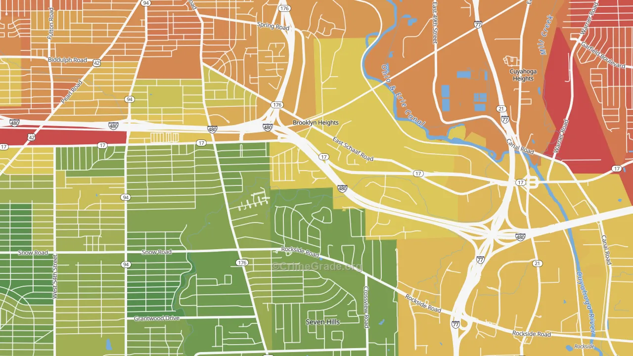 Brooklyn Heights, OH Map of Murder Rates
