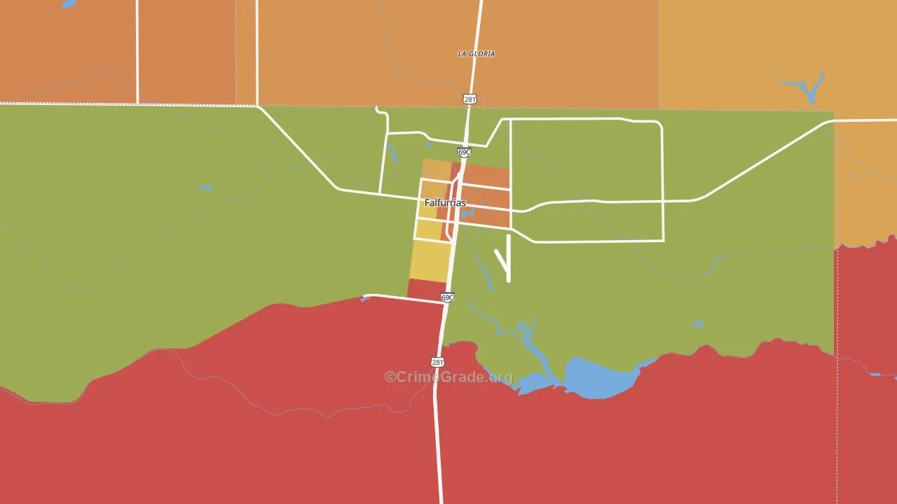 Brooks County, TX Map of Murder Rates