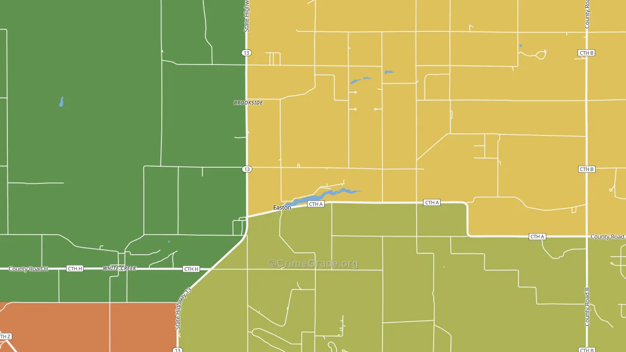 Brookside, WI Map of Murder Rates