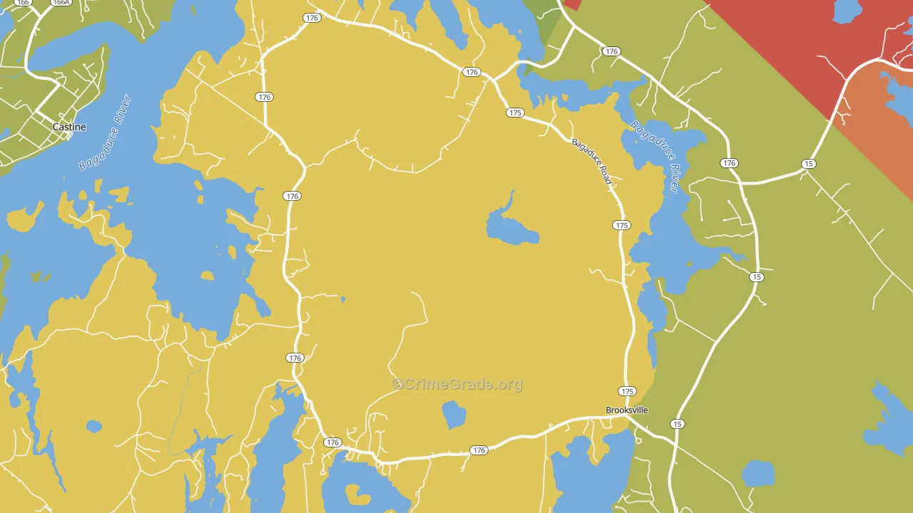 Brooksville, ME Map of Murder Rates