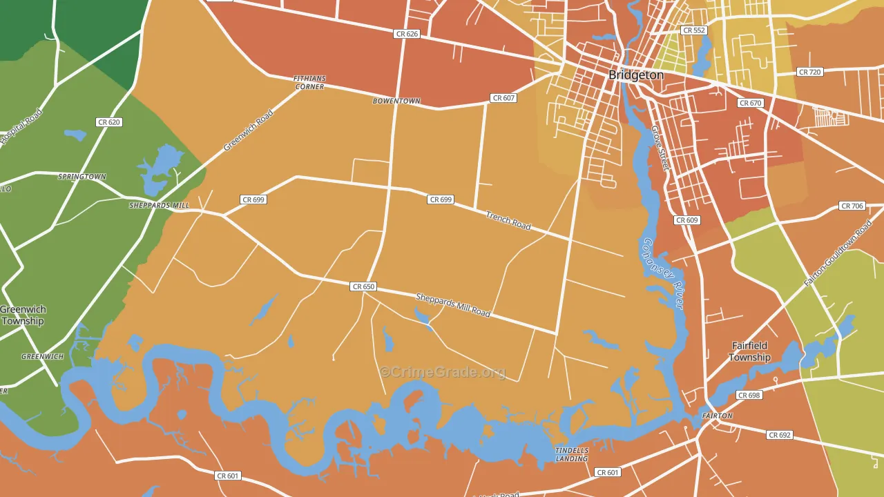 Brotmanville, NJ Map of Murder Rates