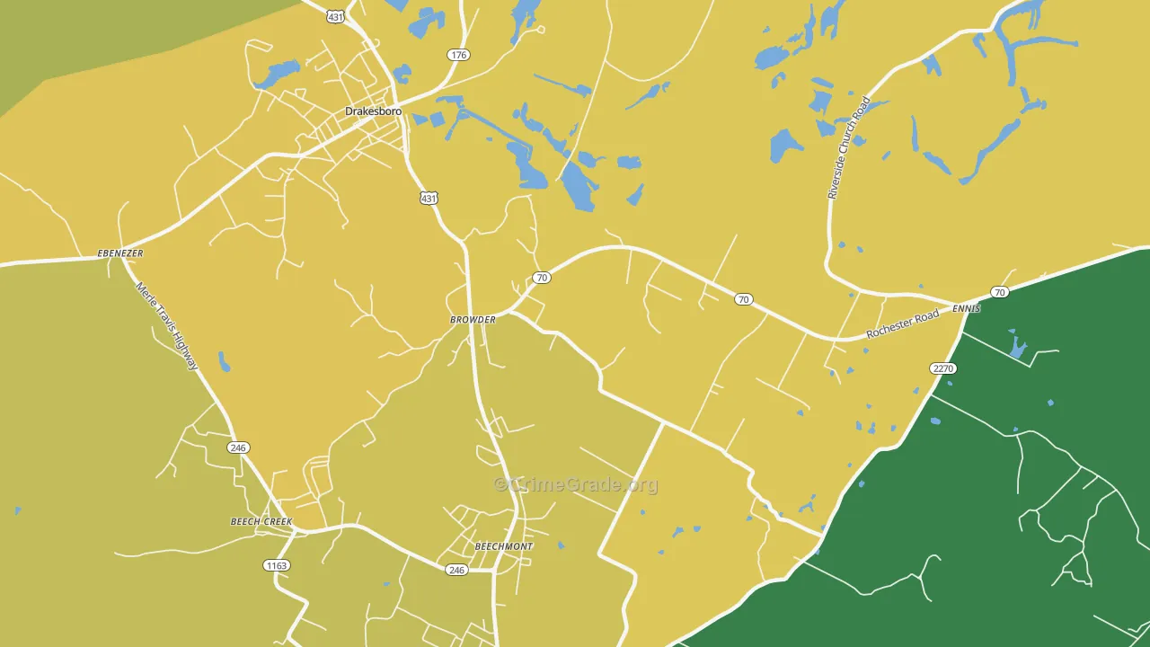 Browder, KY Map of Murder Rates