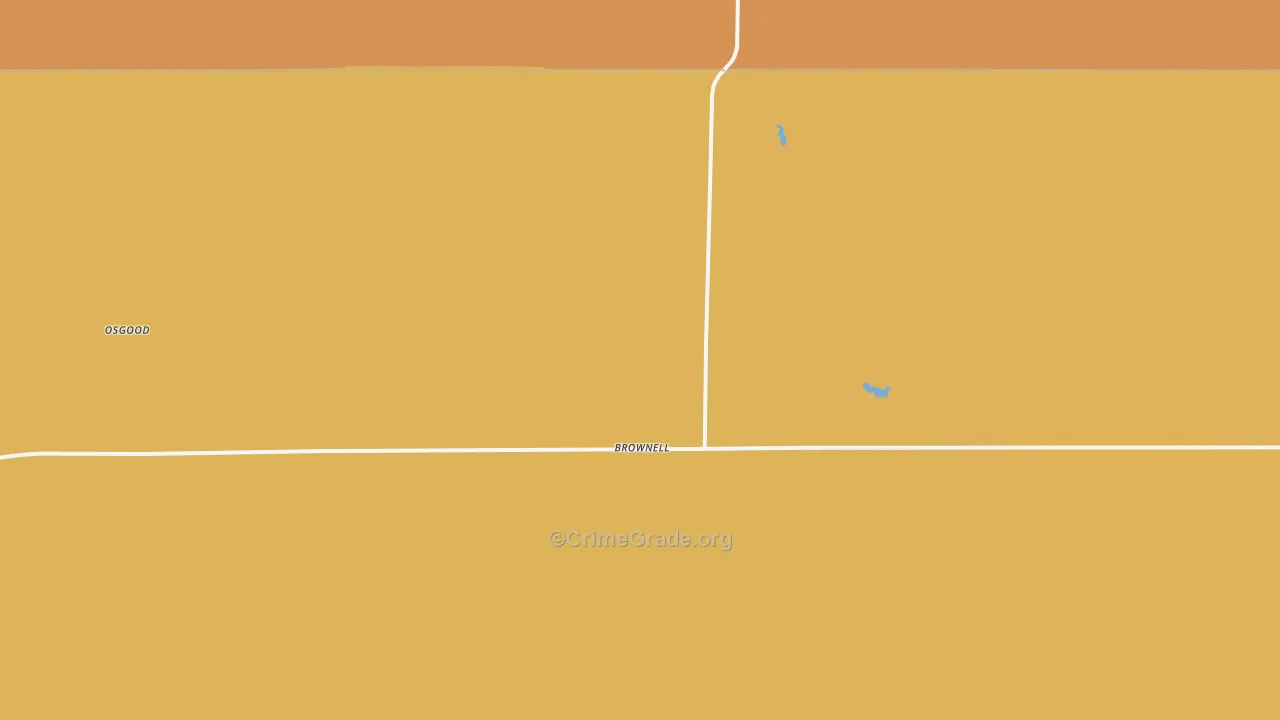 Brownell, KS Map of Murder Rates